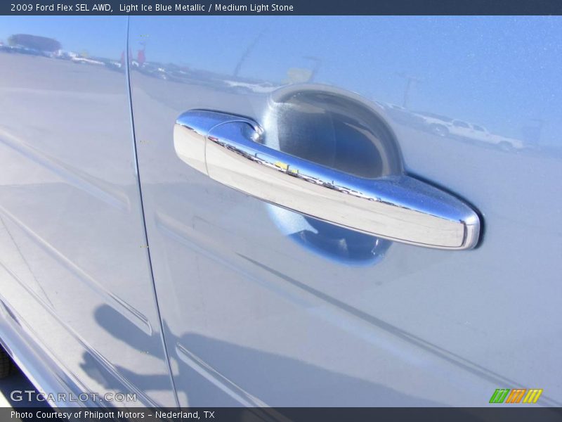 Light Ice Blue Metallic / Medium Light Stone 2009 Ford Flex SEL AWD