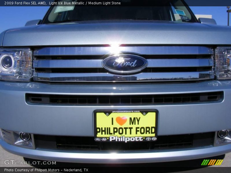 Light Ice Blue Metallic / Medium Light Stone 2009 Ford Flex SEL AWD