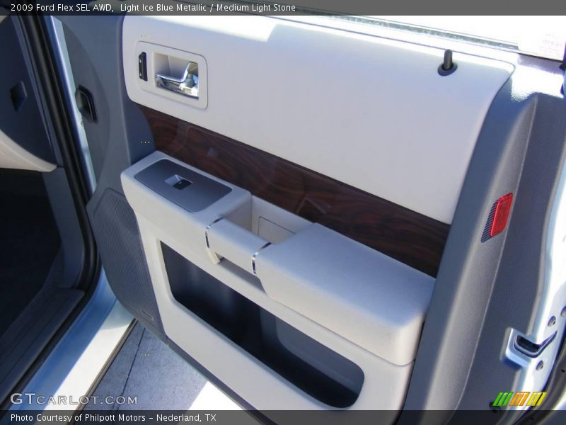 Light Ice Blue Metallic / Medium Light Stone 2009 Ford Flex SEL AWD