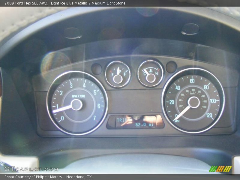 Light Ice Blue Metallic / Medium Light Stone 2009 Ford Flex SEL AWD