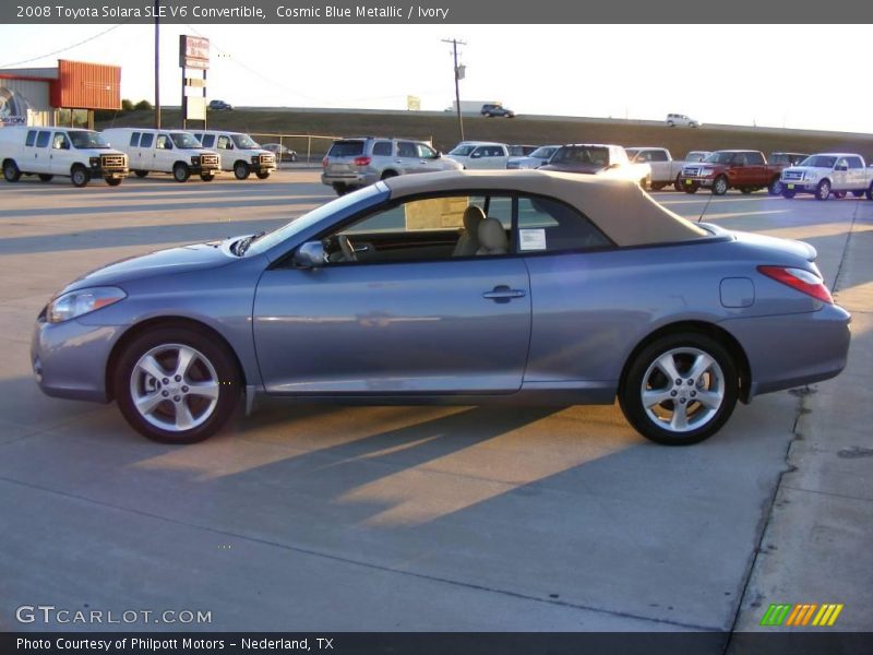 Cosmic Blue Metallic / Ivory 2008 Toyota Solara SLE V6 Convertible