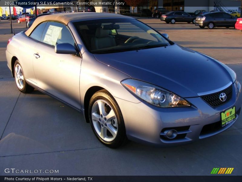Cosmic Blue Metallic / Ivory 2008 Toyota Solara SLE V6 Convertible