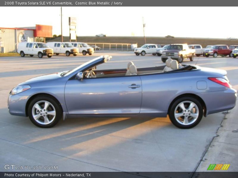 Cosmic Blue Metallic / Ivory 2008 Toyota Solara SLE V6 Convertible