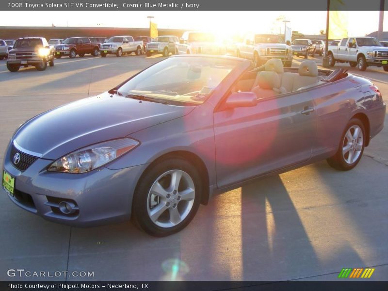 Cosmic Blue Metallic / Ivory 2008 Toyota Solara SLE V6 Convertible
