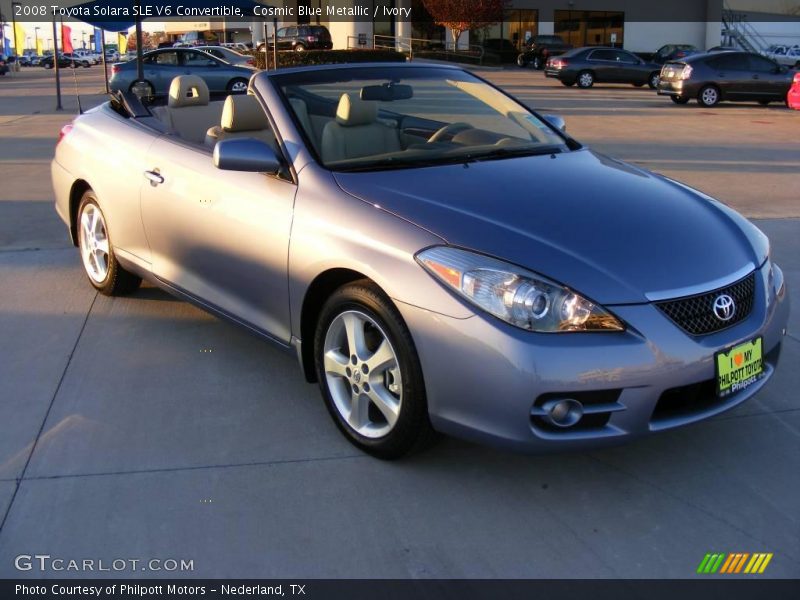 Cosmic Blue Metallic / Ivory 2008 Toyota Solara SLE V6 Convertible