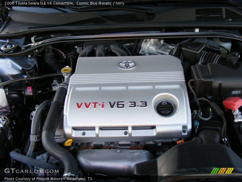 Cosmic Blue Metallic / Ivory 2008 Toyota Solara SLE V6 Convertible