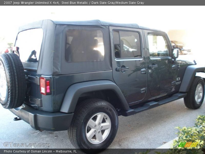 Steel Blue Metallic / Dark Slate Gray/Medium Slate Gray 2007 Jeep Wrangler Unlimited X 4x4