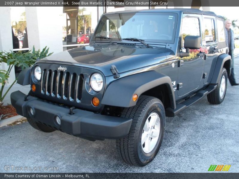 Steel Blue Metallic / Dark Slate Gray/Medium Slate Gray 2007 Jeep Wrangler Unlimited X 4x4