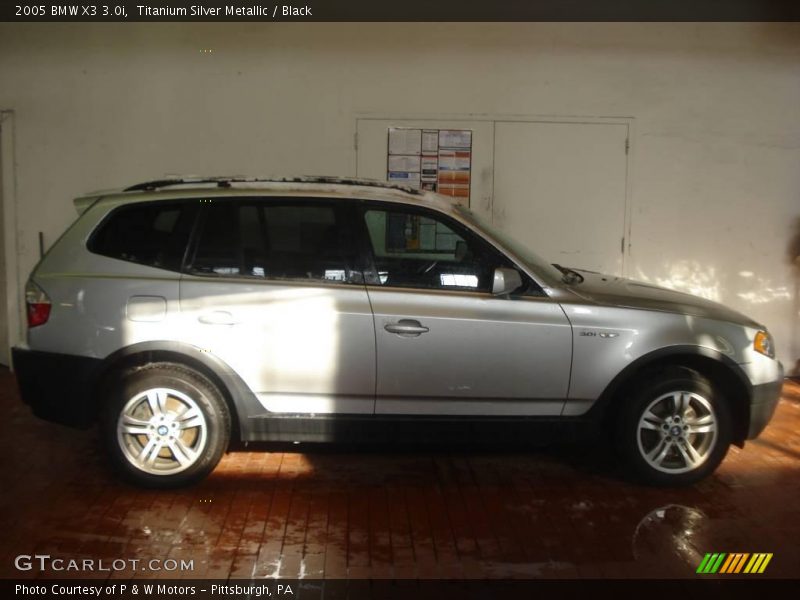 Titanium Silver Metallic / Black 2005 BMW X3 3.0i