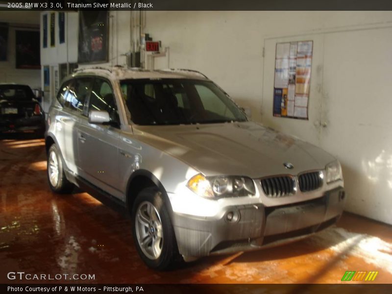 Titanium Silver Metallic / Black 2005 BMW X3 3.0i