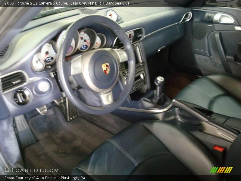 Seal Grey Metallic / Dark Sea Blue 2005 Porsche 911 Carrera S Coupe