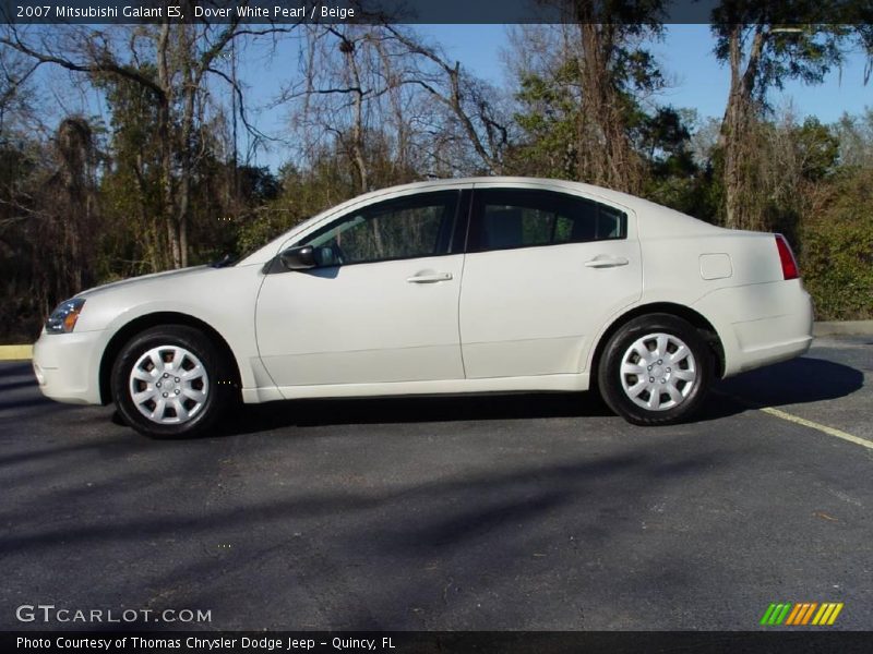 Dover White Pearl / Beige 2007 Mitsubishi Galant ES
