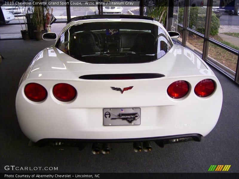 Arctic White / Titanium Gray 2010 Chevrolet Corvette Grand Sport Coupe