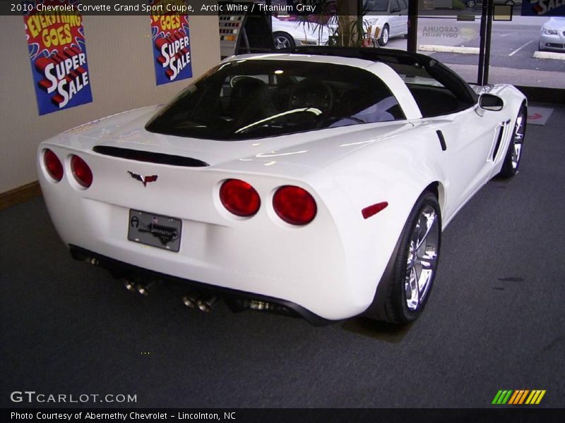 Arctic White / Titanium Gray 2010 Chevrolet Corvette Grand Sport Coupe