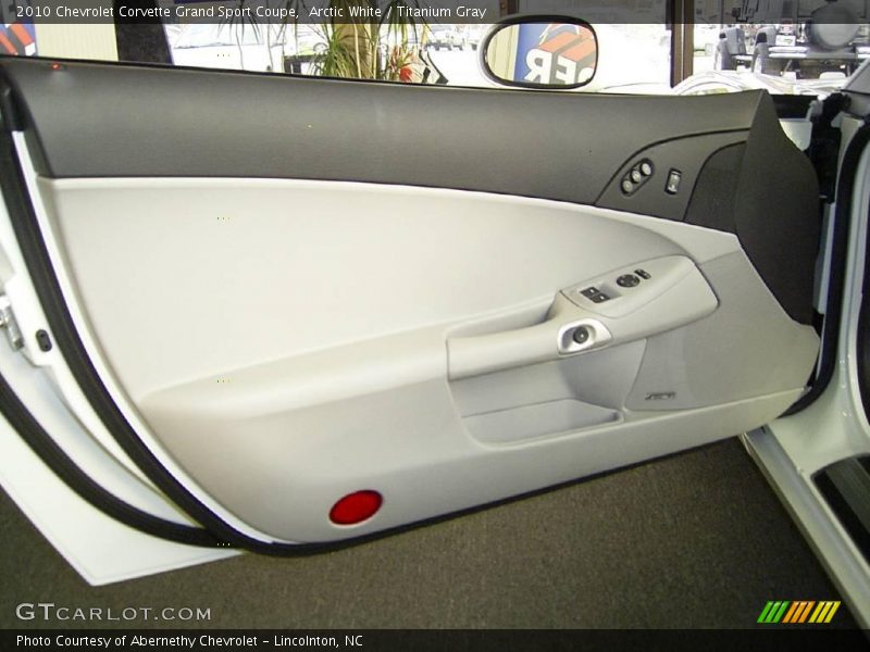 Arctic White / Titanium Gray 2010 Chevrolet Corvette Grand Sport Coupe