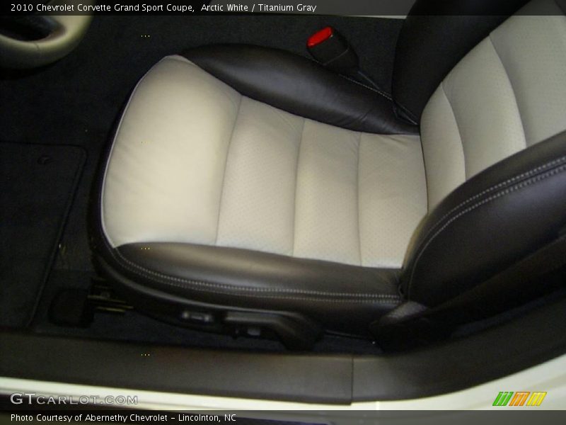 Arctic White / Titanium Gray 2010 Chevrolet Corvette Grand Sport Coupe