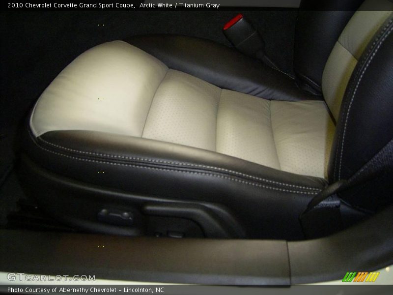 Arctic White / Titanium Gray 2010 Chevrolet Corvette Grand Sport Coupe