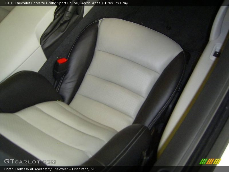 Arctic White / Titanium Gray 2010 Chevrolet Corvette Grand Sport Coupe