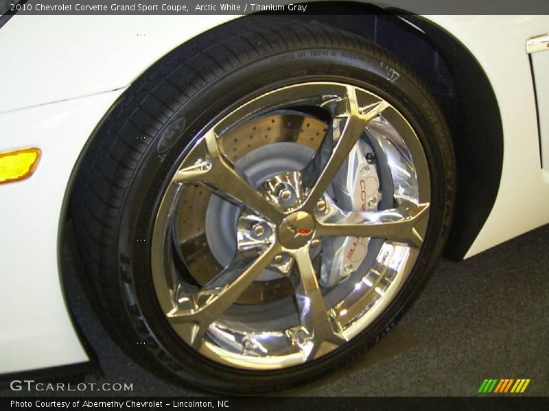 Arctic White / Titanium Gray 2010 Chevrolet Corvette Grand Sport Coupe