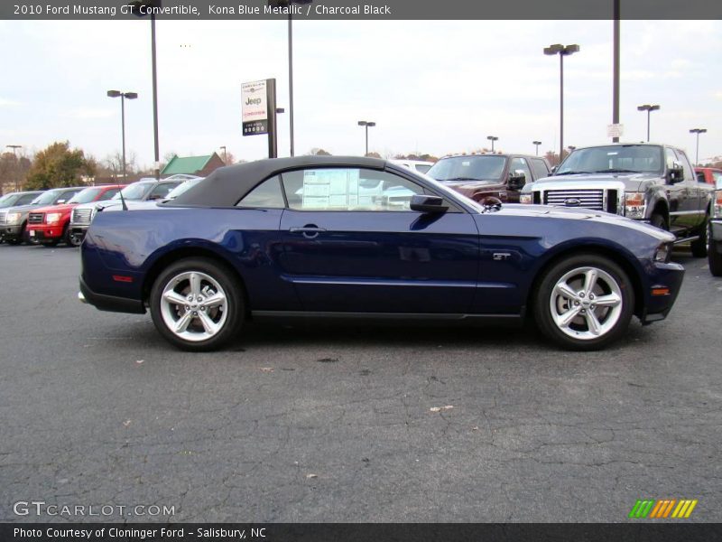 Kona Blue Metallic / Charcoal Black 2010 Ford Mustang GT Convertible