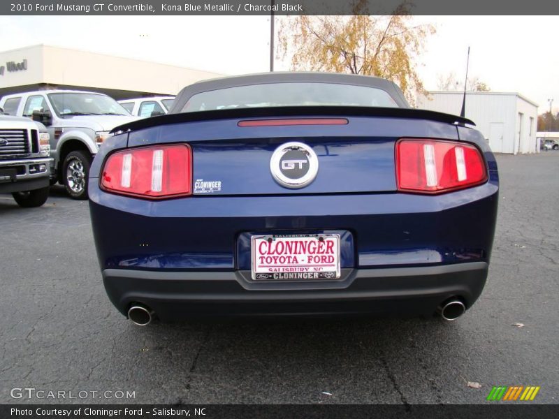 Kona Blue Metallic / Charcoal Black 2010 Ford Mustang GT Convertible