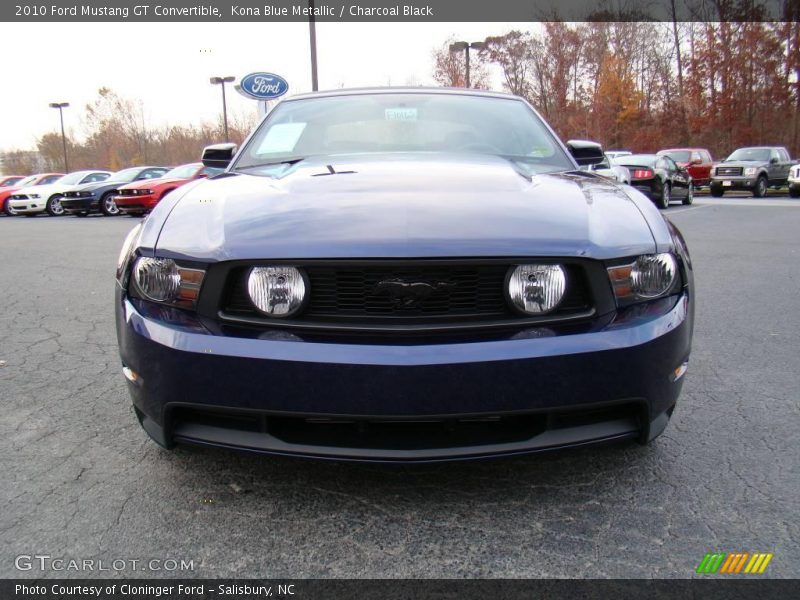 Kona Blue Metallic / Charcoal Black 2010 Ford Mustang GT Convertible