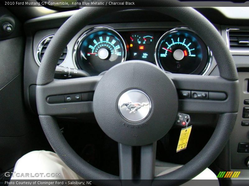 Kona Blue Metallic / Charcoal Black 2010 Ford Mustang GT Convertible