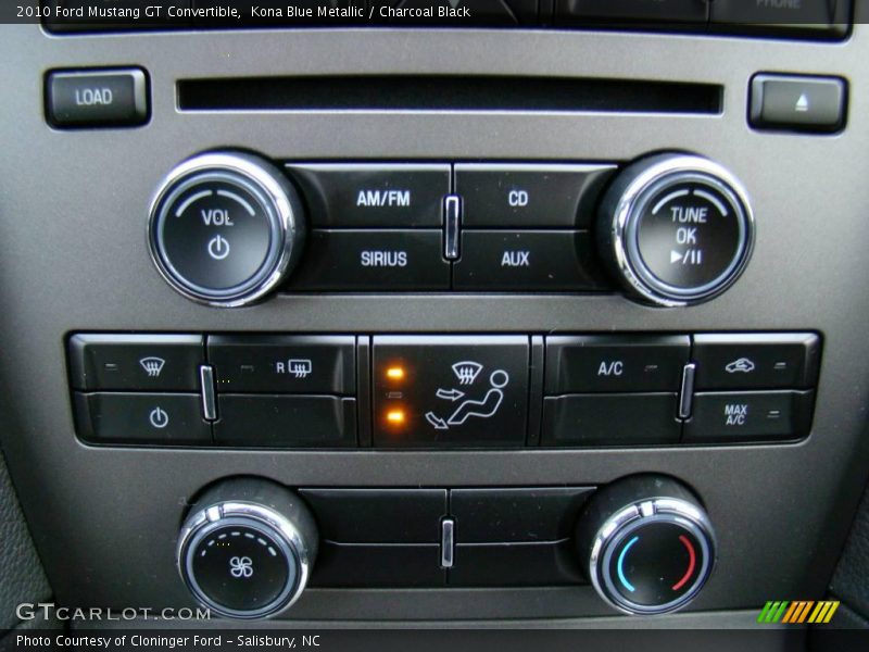 Kona Blue Metallic / Charcoal Black 2010 Ford Mustang GT Convertible