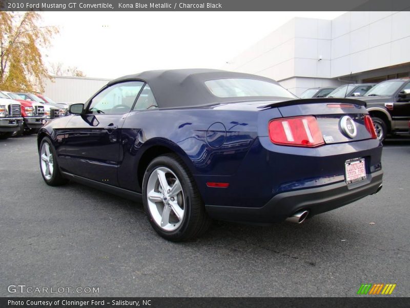 Kona Blue Metallic / Charcoal Black 2010 Ford Mustang GT Convertible