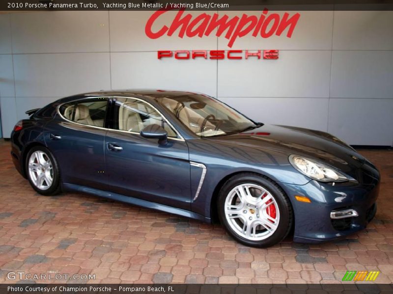 Yachting Blue Metallic / Yachting Blue/Cream 2010 Porsche Panamera Turbo