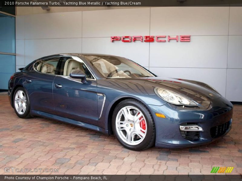 Yachting Blue Metallic / Yachting Blue/Cream 2010 Porsche Panamera Turbo