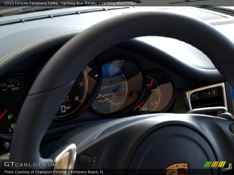 Yachting Blue Metallic / Yachting Blue/Cream 2010 Porsche Panamera Turbo