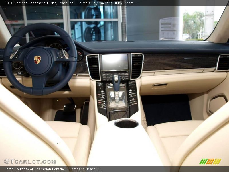 Yachting Blue Metallic / Yachting Blue/Cream 2010 Porsche Panamera Turbo