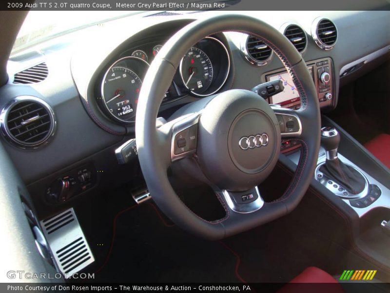 Meteor Grey Pearl Effect / Magma Red 2009 Audi TT S 2.0T quattro Coupe