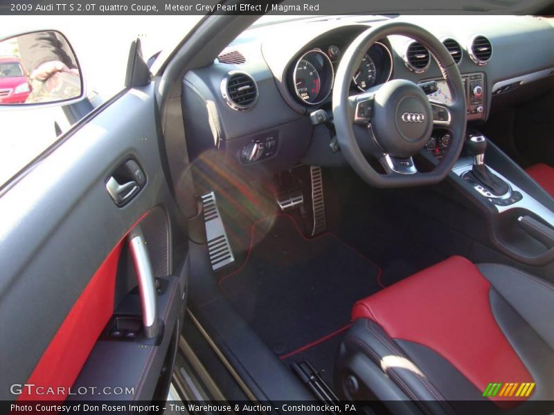 Meteor Grey Pearl Effect / Magma Red 2009 Audi TT S 2.0T quattro Coupe