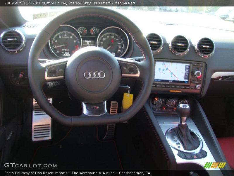 Meteor Grey Pearl Effect / Magma Red 2009 Audi TT S 2.0T quattro Coupe