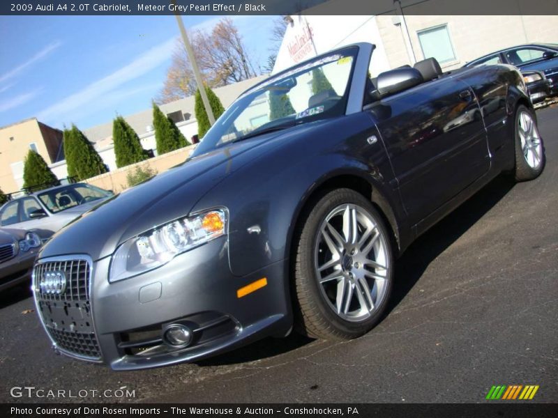 Meteor Grey Pearl Effect / Black 2009 Audi A4 2.0T Cabriolet
