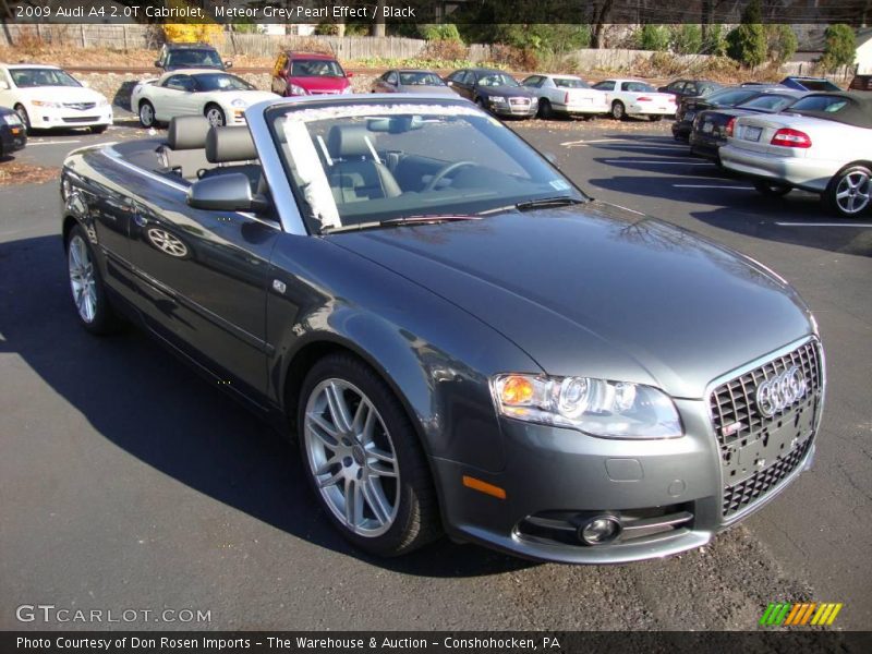 Meteor Grey Pearl Effect / Black 2009 Audi A4 2.0T Cabriolet
