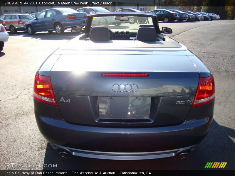 Meteor Grey Pearl Effect / Black 2009 Audi A4 2.0T Cabriolet
