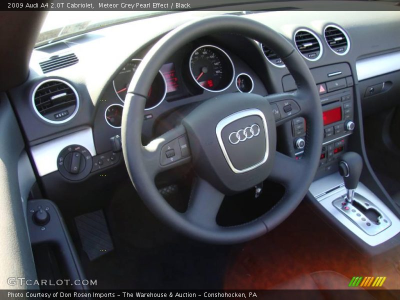 Meteor Grey Pearl Effect / Black 2009 Audi A4 2.0T Cabriolet