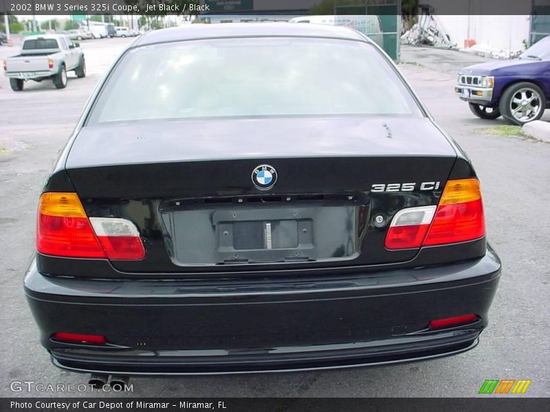 Jet Black / Black 2002 BMW 3 Series 325i Coupe
