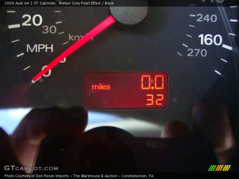 Meteor Grey Pearl Effect / Black 2009 Audi A4 2.0T Cabriolet