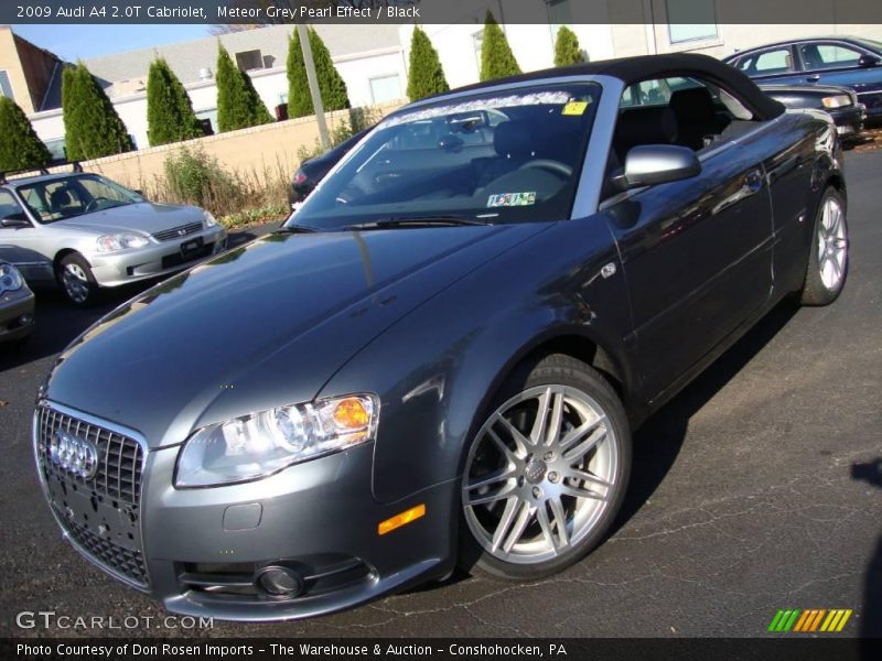 Meteor Grey Pearl Effect / Black 2009 Audi A4 2.0T Cabriolet