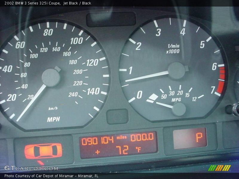 Jet Black / Black 2002 BMW 3 Series 325i Coupe