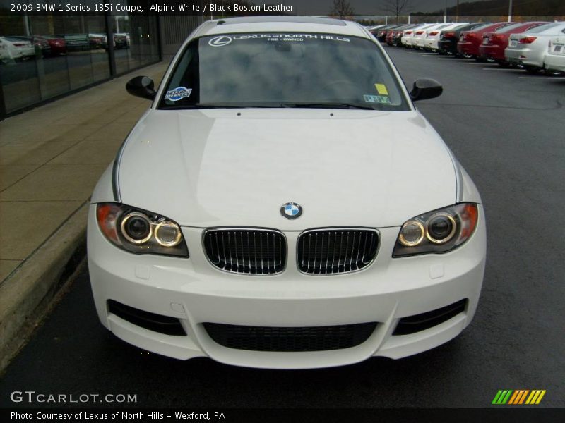 Alpine White / Black Boston Leather 2009 BMW 1 Series 135i Coupe