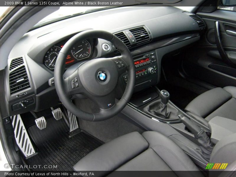 Alpine White / Black Boston Leather 2009 BMW 1 Series 135i Coupe