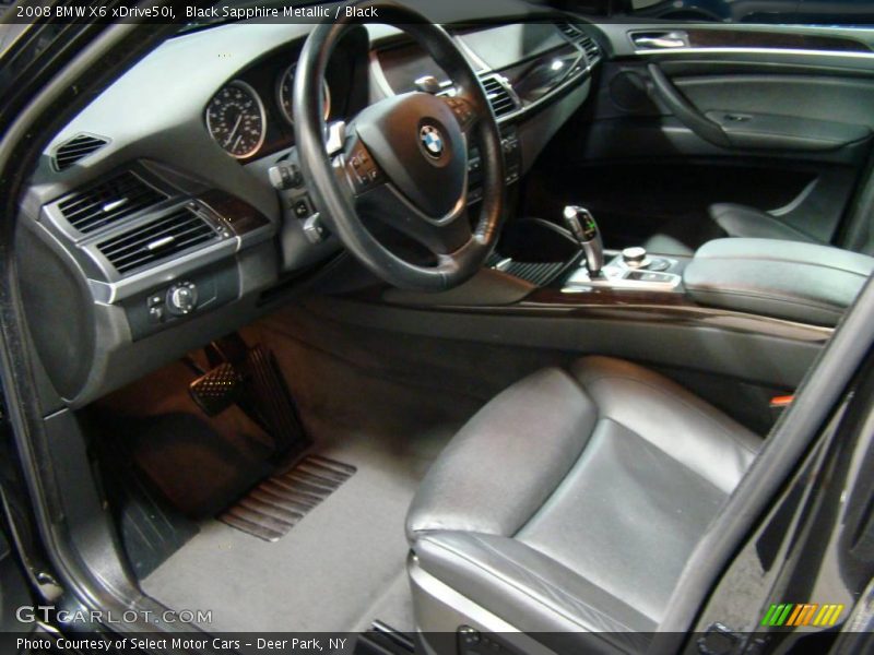 Black Interior - 2008 X6 xDrive50i 