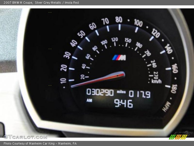 Silver Grey Metallic / Imola Red 2007 BMW M Coupe