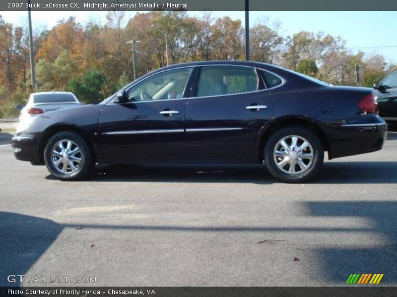 Midnight Amethyst Metallic / Neutral 2007 Buick LaCrosse CX