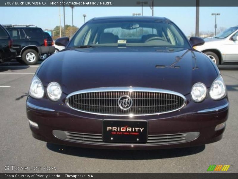 Midnight Amethyst Metallic / Neutral 2007 Buick LaCrosse CX
